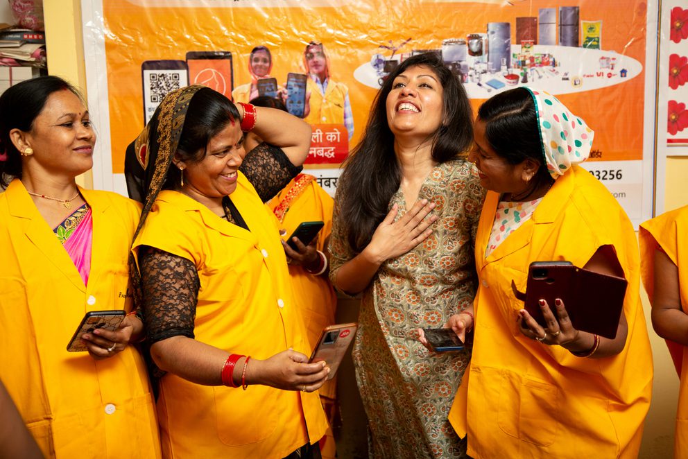 Women sharing a moment of joy
