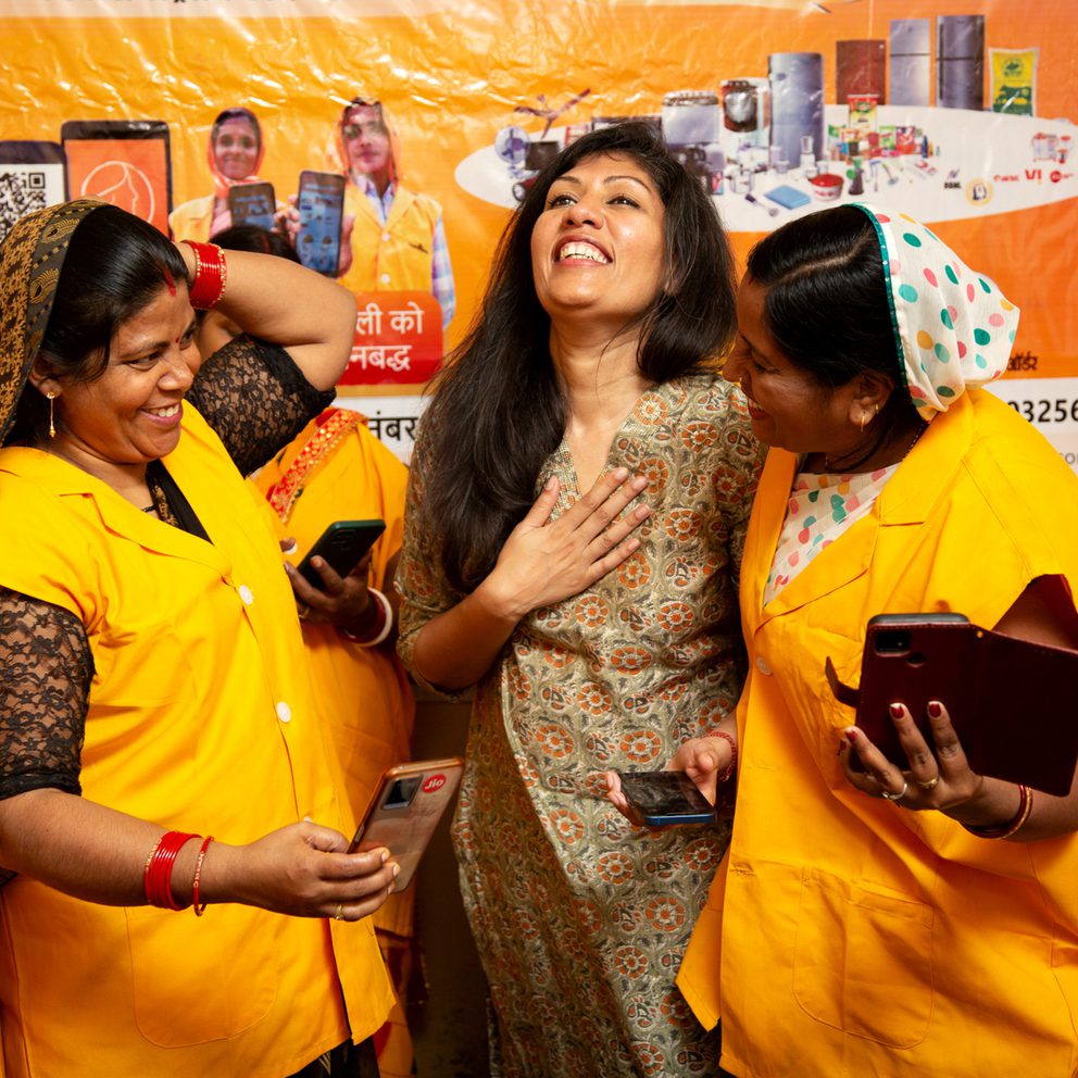 Women sharing a moment of joy